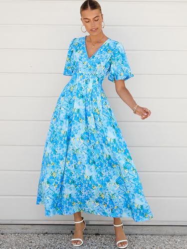 Image of Maxigerui Women's Summer Floral Maxi Dress Spring Wedding Guest Dress 2026