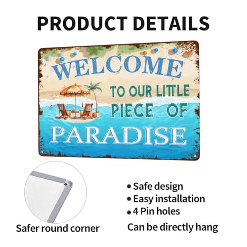 Cartel metálico divertido para piscina 12x8 pulgadas miniatura 3
