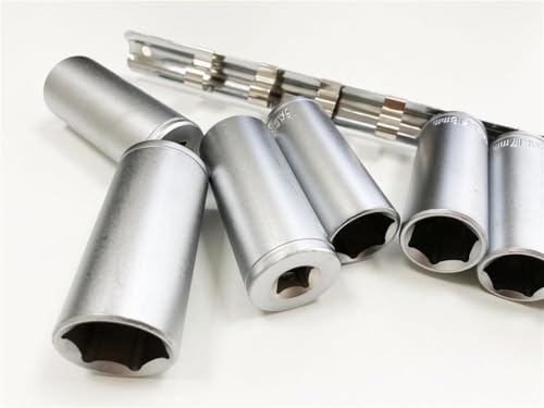 Douilles profondes 3/8 Cr-V 6 pans hex pour atteindre les écrous difficiles