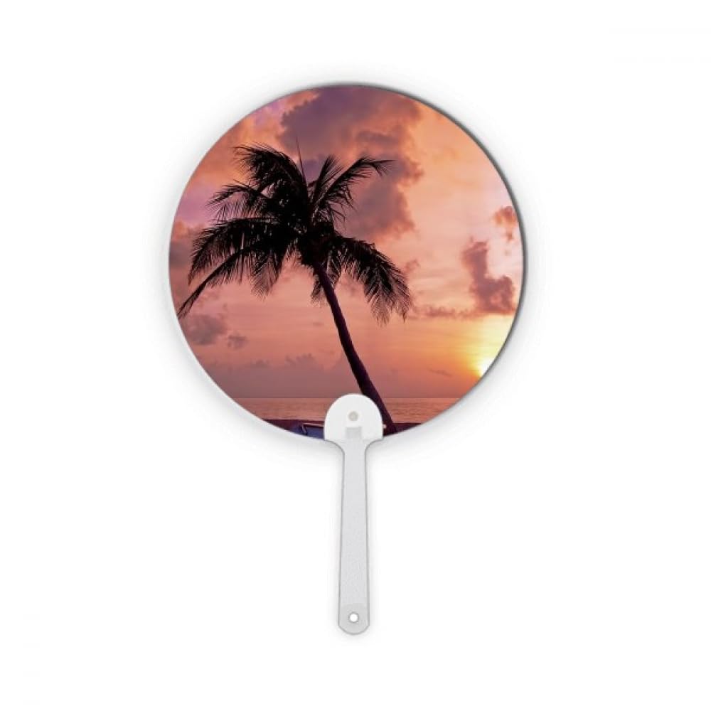 Éventail rond plastique plage et océan pour sublimer une fête estivale