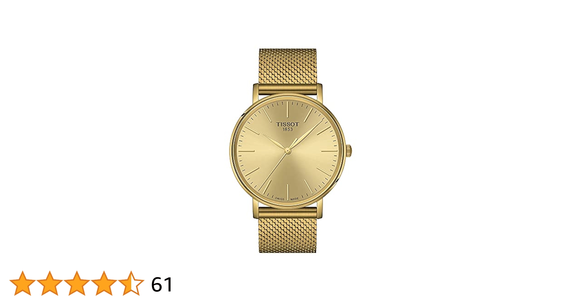 希少 美品 ティソ エブリタイム 1853 T109410A クオーツ メンズ Tissot 1853 T109410 A Mens Watch Saphire Crystal Works Fine