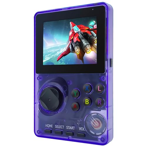 Retro Handheld Game Console Pre-loaded 100 16-Bit Games, Travel-friendly Video Gaming Console with 2.8 Color Screen, Rechargeable Battery, Hand Held Game Console for Boy Girl (Purple)