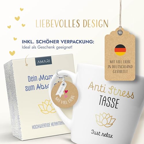 Amari ® Anti-Stress Tasse – Geschenk für die beste Freundin – Lustiger Kaffeebecher & Teetasse – Dankeschön Freundin Geschenkidee – Bild 4