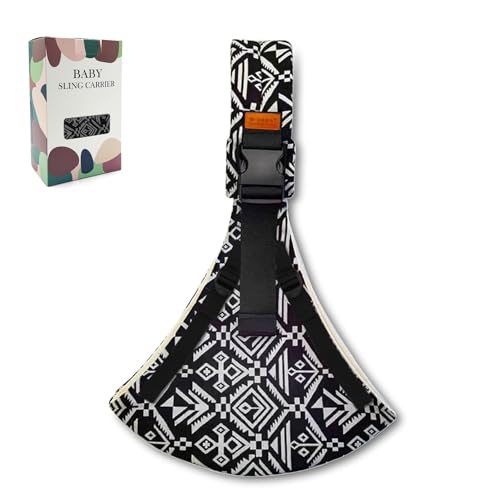 Image of Baby Sling Carrier 2026 Baby Carrier Newborn to Toddler Sling Lightweight Baby Carrier Sling with Adjustable Straps Toddler Carrier Wrap for 10-30 lbs(Black Sailboat)