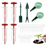 HSUYUN 6 Stück Saatgut Sämaschin, Tragbarer Mini-Sämaschine,Kunststoff Samenspender Set, für Gemüsefelder, Gärten, Obstgärten und Andere Umgebungen