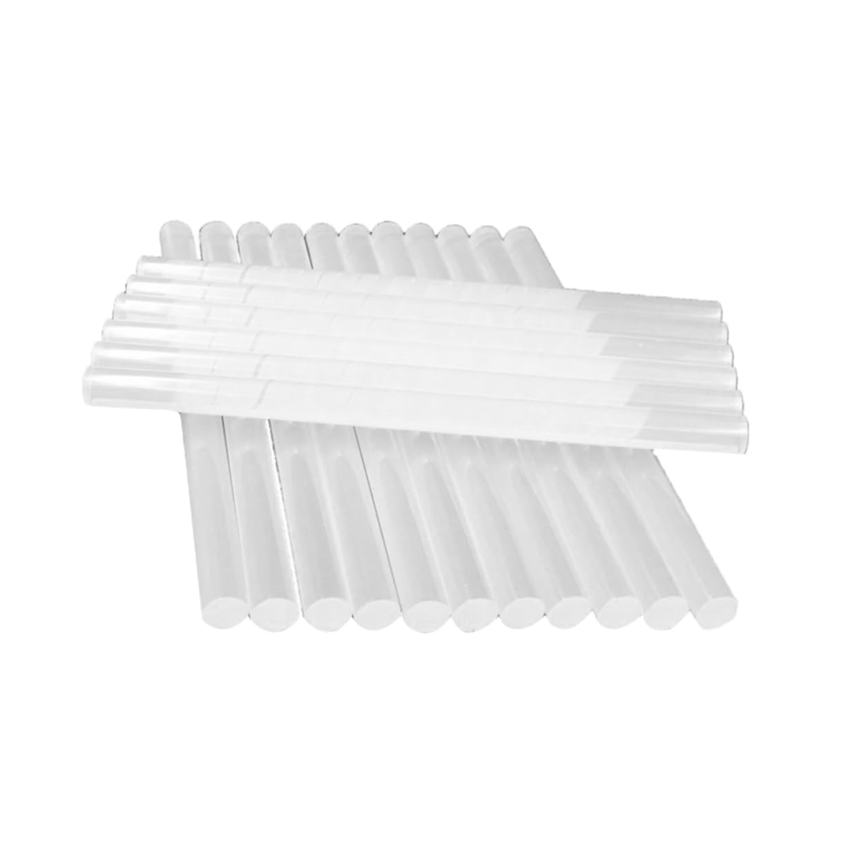 NUOBESTY 100 Stück Weiße Transparente Heißklebesticks aus Thermoplast für Heimwerker und Schule sehr Klebend nicht Vergilbend 7mm X 19cm Klebestifte
