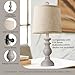 PARTPHONER Traditional Table Lamp Set of 2, Rustic Farmhouse Table Lamps for Living Room Bedroom, 22