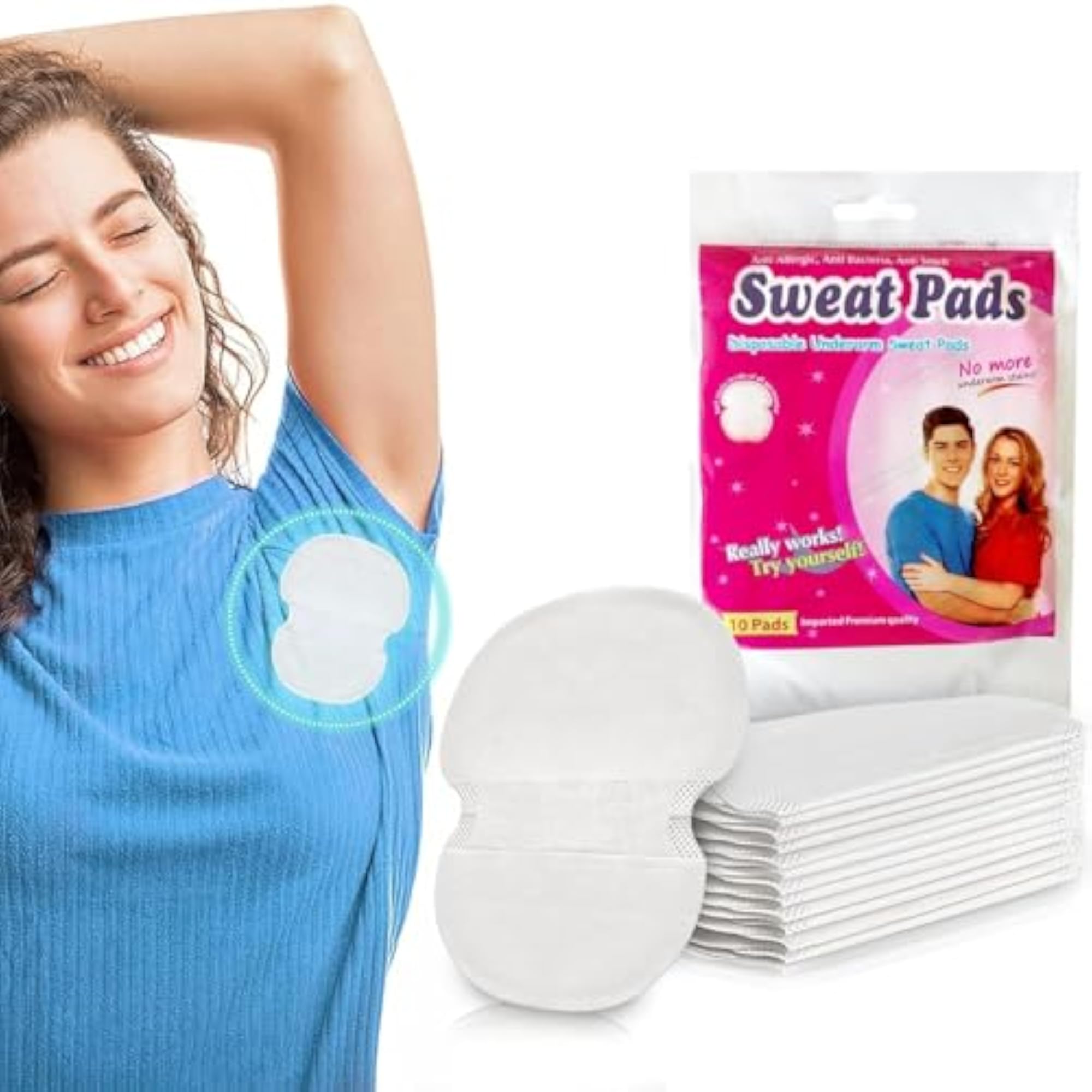 Disposable Underarm Sweat Pads for Men & Women