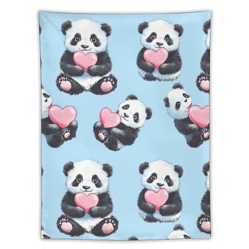 Tapiz de pandas vertical decorativo ideal para paredes de fiestas y salas