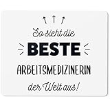 JUNIWORDS Mauspad Mousepad, So Sieht die Beste Arbeitsmedizinerin der Welt aus! (5842864)