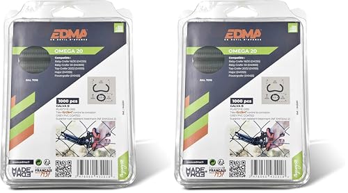 Agrafe Omega 20 plastifié gris pour poser une clôture de jardin discrète