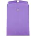 JAM PAPER 9 x 12 Colored Envelopes with Clasp Closure - Violet Purple Recycled - 100/Pack