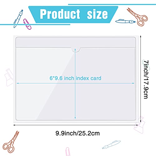 Image of Chinco 30 Pcs Self Adhesive Pockets, Bin Labels for Storage Bins, Clear Pocket Label Sleeves, Plastic Index Card Holder with Top Open for Organizing Bins Box Drawer(9.9 x 7 Inches)