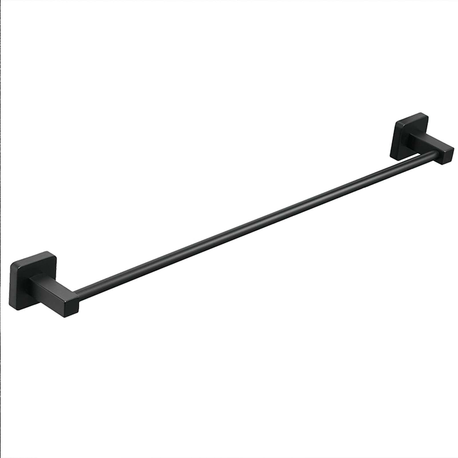 LMYSXAOZ Nordic Towel Bar Rail SUS304 Stainless Steel Black Rod, Wall Mounted Square Single Rack for Bathroom Hardware and Kitchen, 40cm-80cm (Size : 50cm)