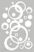 Wall Decor Plus More WDPM238 Wall Vinyl Sticker Decal Circles and  Rings, White, 25-Piece