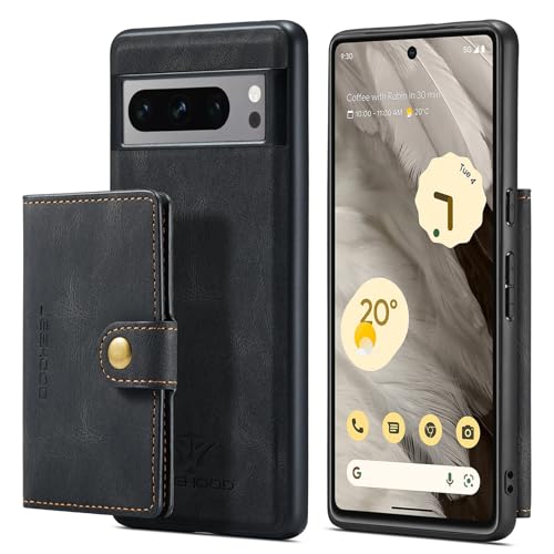 Étui portefeuille Google Pixel 8 Pro avec porte-cartes magnétique détachable 2 en 1 coque antichoc