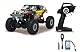 JAMARA 410113 - J-Rock Crawler 1:10 4WD Li-Ion - gesperrte und vom Chassis entkoppelte Achsen, gefedertes Fahrwerk, Spur einstellbar, 2 Antriebsmotoren, Gummibereifung, Extreme Verschränkungsfähigkeit