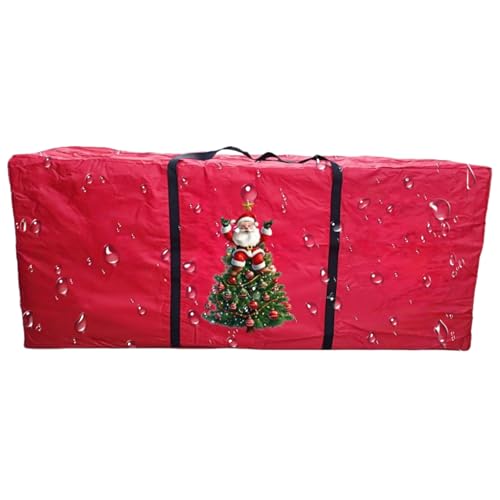 Caja de almacenamiento para árbol de Navidad, contenedor organizador impermeable, bolsa de almacenamiento de guirnalda para decoraciones de temporada, ático, sótano, debajo de la cama, apartamento