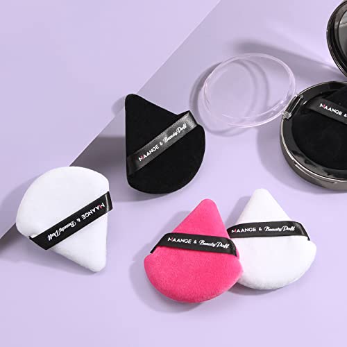 Maange 6 Pcs Powder Puff, Triangle Makeup Puff For Loose Powder, Soft Face Body Foundation Powder Puffs, Makeup Tool For Cosmetic, Triangular Design For Contouring, Under Eyes And Corners #TOP7