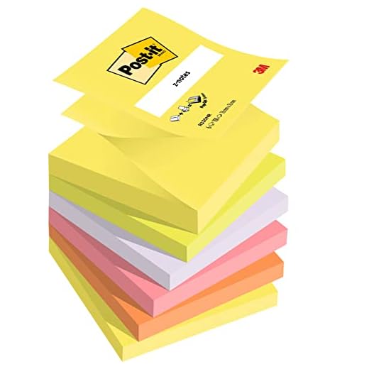 Post-it R330NR Lappar, Neonfärger, 76 x 76 mm, 6 x 100 Ark