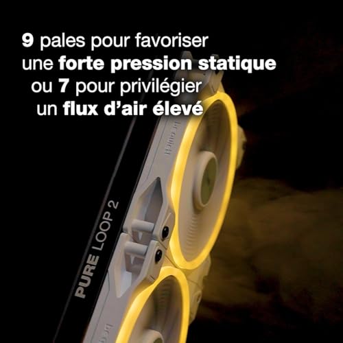 Ventilateur PWM 120mm be quiet! Light Wings White pack de 3
