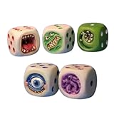 Monster Dice, Dungeons and Dragons Dice, Monster Dice Set for Table Games, Monster Resin Dice Set, Dungeons and Dragons Dicelings, Role Playing Dice, Funny Monster Face Dice (Color : 10PCS*A)