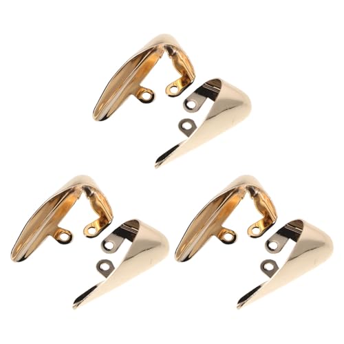 CALLARON Cubierta metálica de Punta para Zapatos, Protector Universal Dorado para Tacones Altos, Paquete de 6 Unidades para Zapatos Puntiagudos