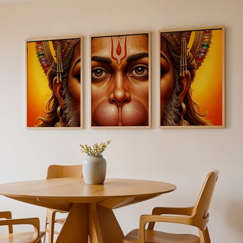 Image of NoWorries Indian Wall Art Decor Frames Set of 3 | Traditional Artwork Prints with Framed Painting | HD Printed Framed Posters for Living Room, Bedroom, Office and Home Decoration (Frame Size-13x19inch)