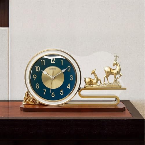 Reloj de repisa decorativo de alta gama con motivos de adorno chino 7