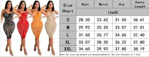 Womens Sexy Sparkly Rhinestones Dress + Tassels Skirts Halter Neck Backless Spaghetti Straps Hot Drilling Process Party Club See Through Party Club Night Dress Bodycon Clubwear White #TOP5