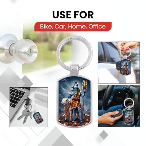 Image of Stylish Metal Keychains with Permanent Glossy Print - Inspirational Quotes & Spiritual Designs - Perfect Key chains for loved ones, Personal Use, Gifts & Return Gifts