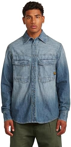 G-Star Herren Dakota Regular Hemd, Blau (Vintage Dirtbag D23006-D539-H092), S