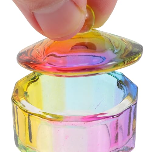 Juego de 2 recipientes de cristal para manicure con tapa miniatura 4