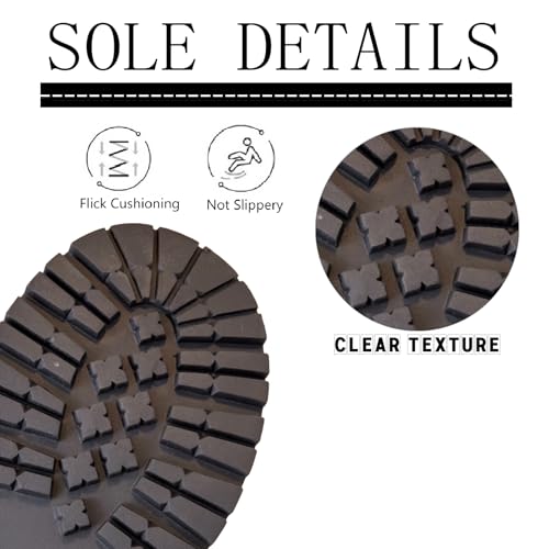 Girls Leather Riding Knee High Boots with Side Zipper Fashion Round Toe Comfortable Low Heel Lace Up Combat Boots Lug Sole Motorcycle Boots Little Kid/Big Kid4