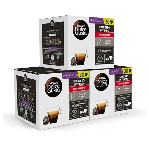 NESCAFÉ Dolce Gusto Espresso Intenso Descafeinado - x3 pack de 30 cápsulas - Total: 90 cápsulas