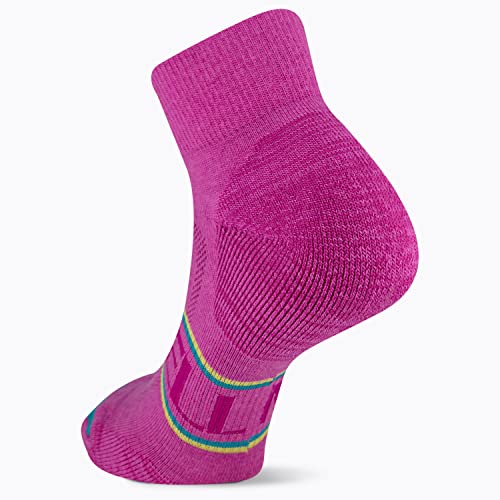 Image of Merrell Unisex Men's and Women's Zoned Cushioned Wool Hiking Ankle Socks - Breathable Arch Support