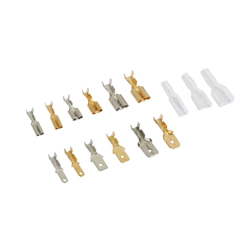 540Pcs Assorted 2.8/4.8/6.3mm Female Male Terminals Electrical Spade Wire Butt Connectors Lugs Cable Splice Crimp Terminals Kit VUQLDHAYZ