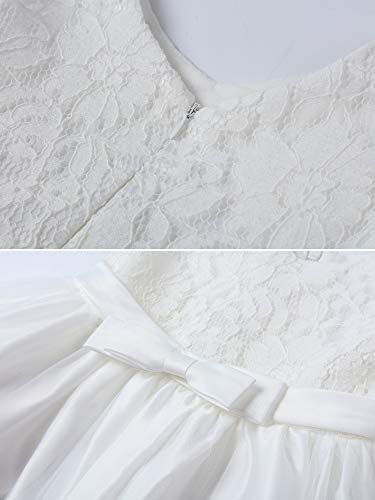 Lzh Baby White Dress Baby Girls Flower Dress Wedding Party Toddler Dres Birthday Special Occasion Girls Dress #TOP3