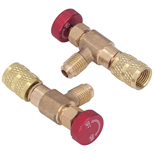 Adaptador de Válvula de Control para Refrigeración TANIQIACA, 2 piezas, macho 1/4 SAE a hembra 5/16 SAE para R410A miniatura 2