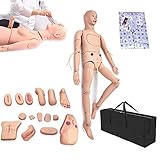 【Suministros educativos para capacitación en enfermería】: el maniquí de capacitación en habilidades de enfermería se ha utilizado ampliamente como material didáctico, se usa ampliamente en la capacitación clínica, de emergencia y de rutina de las enfermeras. Este maniquí de enfermería con todas las funciones imita la postura normal y el rango de actividad fisiológica del cuerpo humano tanto como sea posible, lo que ayuda a la formación médica de enfermería.