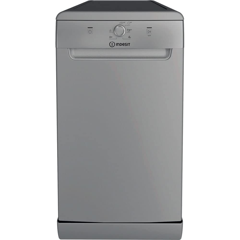 Indesit DSFE 1B10 S lavavajilla Independiente 10 cubiertos A+ - Lavavajillas (Independiente, Plata, Estrecho (45 cm), Plata, Botones, Giratorio, 1,3 m)