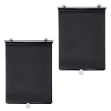 2-Pack Auto-Retractable Window Shades,Suction Window Roller Shade, UV/Heat Blocking Roller Shade, No-Drill Easy Install for Home,Office (23x49 Inches)