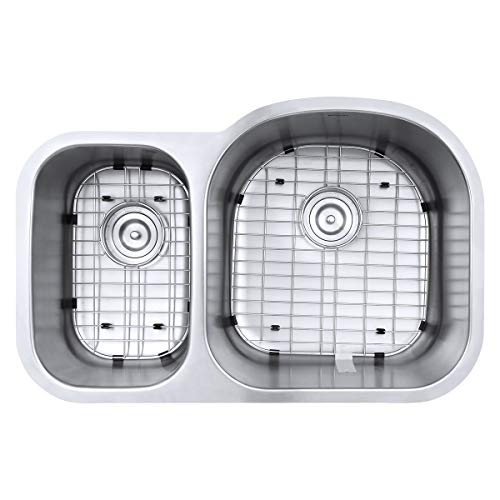 Ruvati Rvm4405 Undermount 16 Gauge 32" Kitchen Double Bowl Sink, Stainless Steel #TOP2