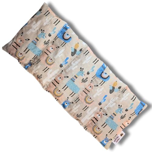 Franzis Nähstube 50x20cm Dinkelkissen Alpaka in 100% Baumwolle I Körnerkissen Dinkel 50x20 für Mikrowelle I Wärmekissen, Dinkelkernkissen,...
