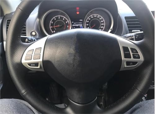 Bouton de volant multifonction finition SilverBlack texturée pour régulateur de vitesse Mitsubishi - 7