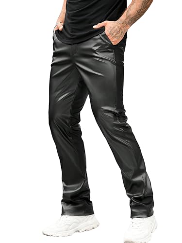 パンツ NUTEMPEROR WIDE PU LEATHER PANTS Amazon.com: Baggy PU Faux Leather Pants for Women High Waist