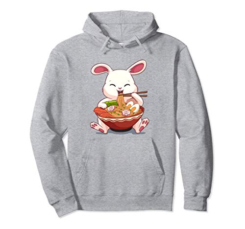 Fideos Ramen del Conejo de Pascua Kawaii Huevo de Pascua Sudadera con Capucha Cover