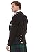 Kilt Society Mens Scottish Black Prince Charlie Kilt Jacket & Vest 46 Regular