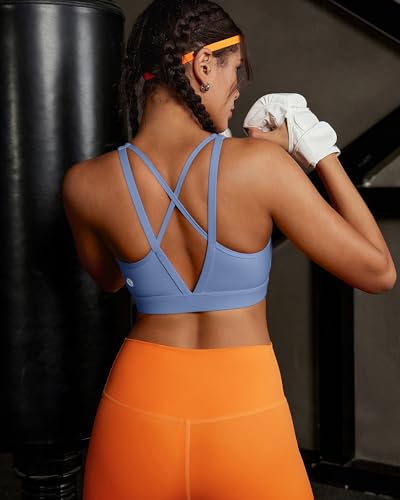 Image of RUNNING GIRL High Impact Sports Bras for Women, High Support Running Sports Bra Moulded Cup Strappy Sports Bras