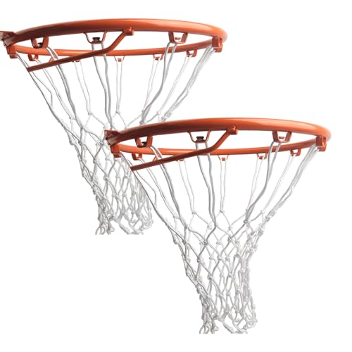SIVENKE 2 juegos de red de nailon de repuesto para baloncesto con 12 agujeros estándar para canasta de baloncesto para entrenamiento al aire libre
